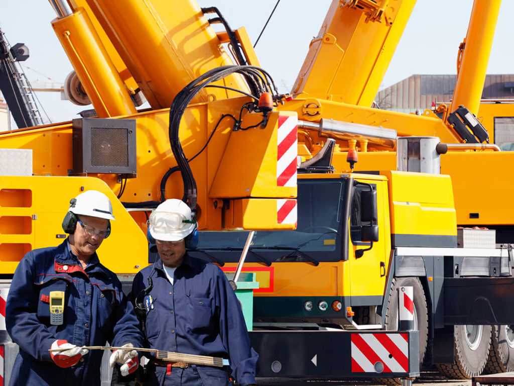 Two-way radios ore perfect for coordinating use of heavy machinery on a jobsite