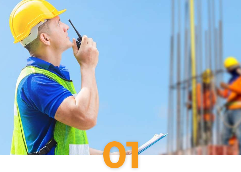 1 - construction worker on radio