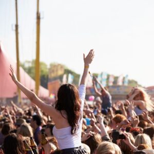 attendees of a music festival