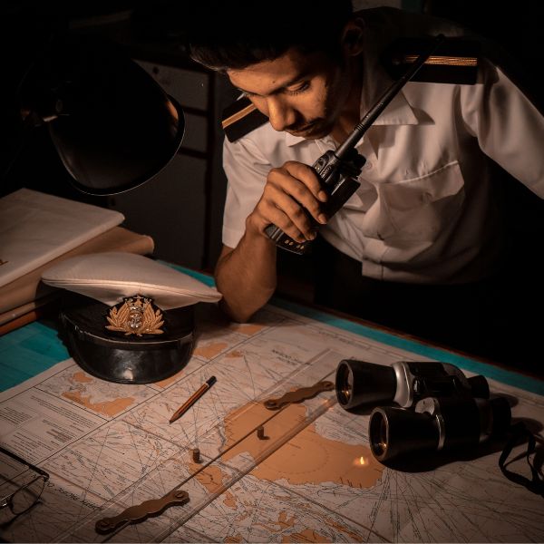 Someone talking on a radio