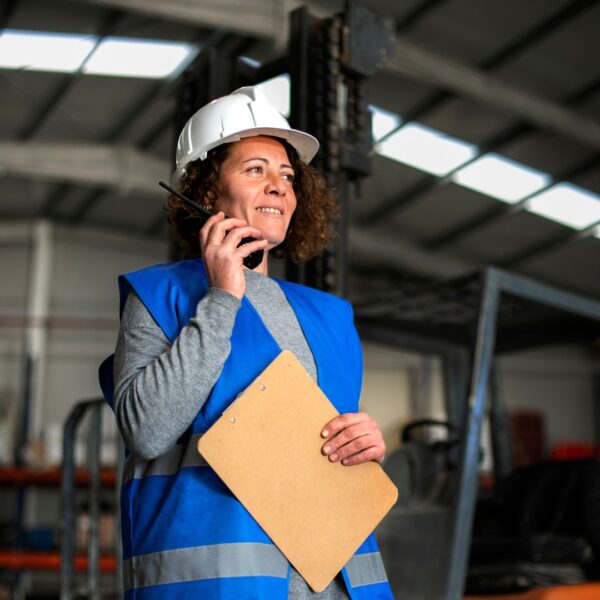 Image of a woman on a radio
