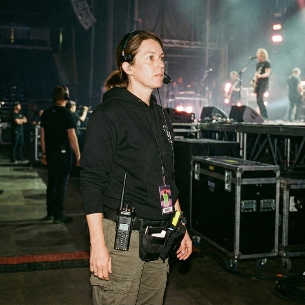 stage manager backstage at a concert